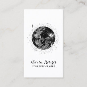 Cute Moon & Stars illustration Minimalist Business Card