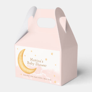 Cute Moon Stars Twinkle Twinkle Girl Baby Shower Favour Box