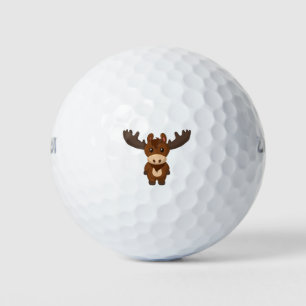 Cute Moose Golf Ball