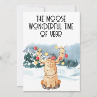 Cute Moose Holiday Christmas