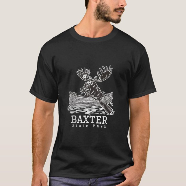 Cute Moose in Baxter State Park Maine Canoe ME Sou T-Shirt (Front)
