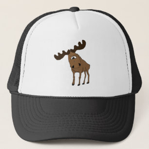 Cute moose trucker hat