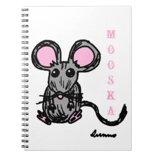 Cute Mooska Mouse Notebook