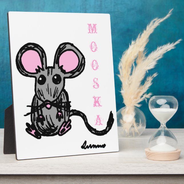 Cute Mooska Mouse Plaque (Side)