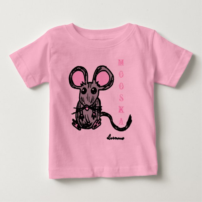 Cute Mooska Mouse Toddlers Long-Sleeve T-Shirt (Front)