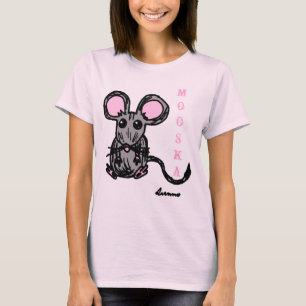 Cute Mooska Mouse Womens Baby Doll T-Shirt