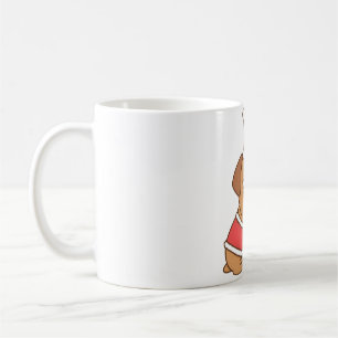 Cute Moping Bulldog In Santa Claus Outfit Coffee Mug