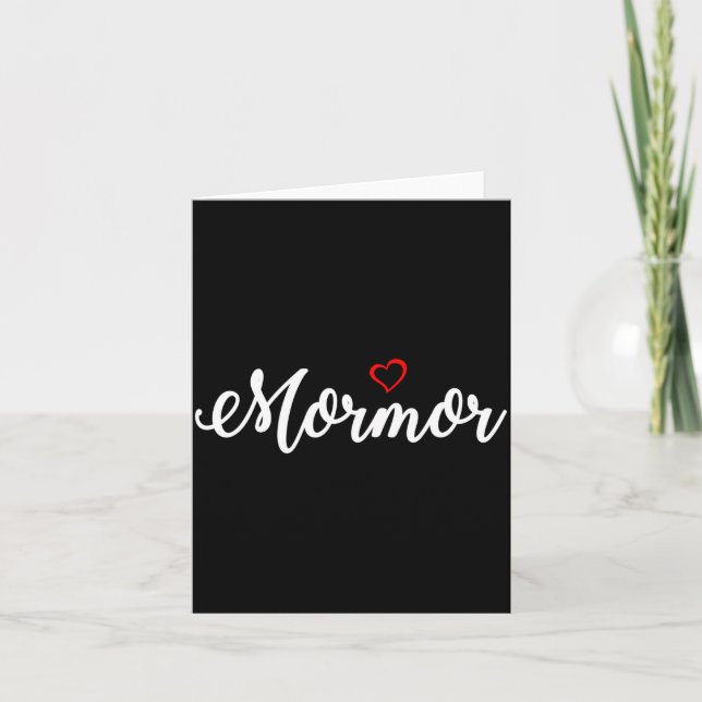 Cute Mormor Lover Gift For Women Grandma Christmas Card (Front)