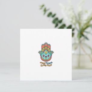Cute Moroccan Kawaii Hamsa Hamsa Hand Sticker Invitation