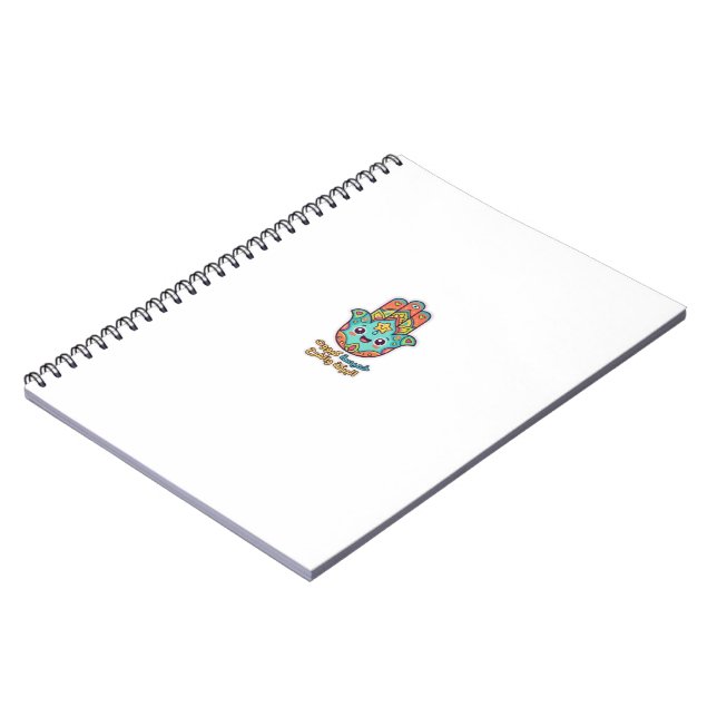 Cute Moroccan Kawaii Hamsa Hamsa Hand Sticker Notebook (Left Side)