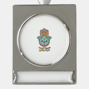 Cute Moroccan Kawaii Hamsa Hamsa Hand Sticker Silver Plated Banner Ornament