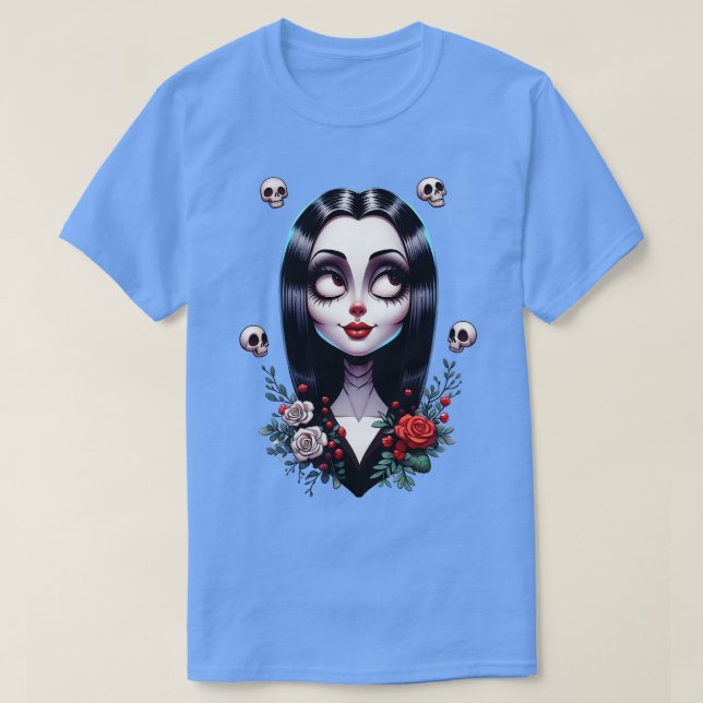 Cute Morticia Addams T-Shirt (Design Front)