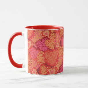 Cute mosaic hearts design mug
