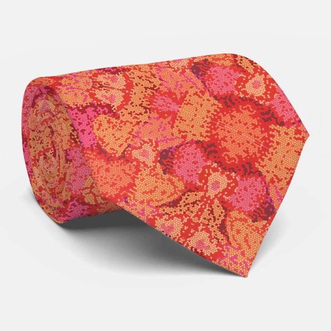 Cute mosaic hearts design tie (Rolled)