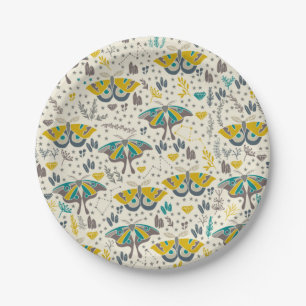 Cute Moth Paper Plates