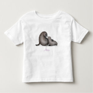Cute mother and baby fur seal baby T-shirt
