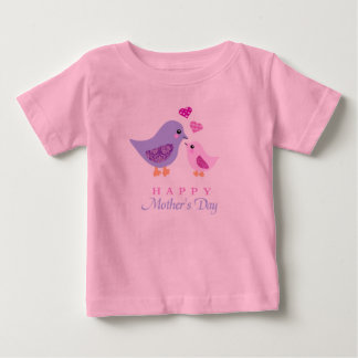 Cute mother and child birds mother's day baby T-Shirt