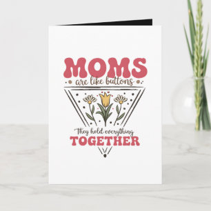 Cute Mother buttons add teat inside Card