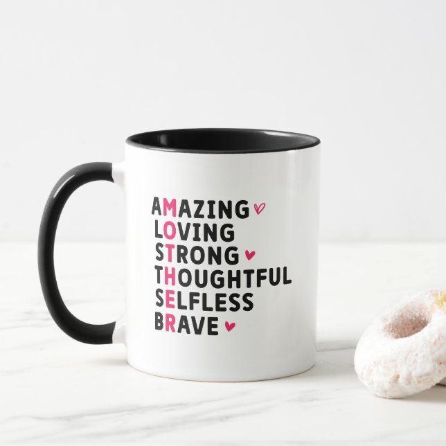 Cute Mother definition word art Mug (With Donut)