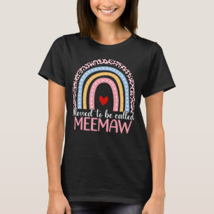 Cute Mother s Day Blessed To Be Called Meemaw Rain T-Shirt