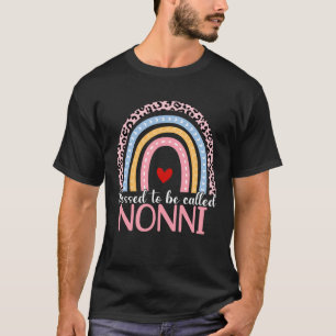 Cute Mother s Day Blessed To Be Called Nonni Rainb T-Shirt