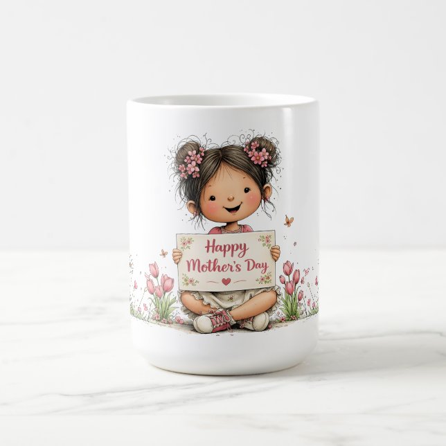 Cute Mother’s Day Child Artwork Mug (Center)