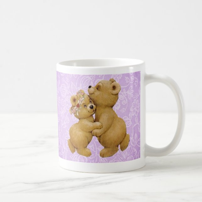 Cute Mothers Day Dancing Teddy Bears Coffee Mug (Right)