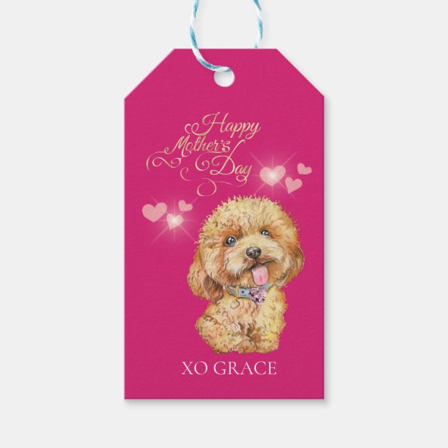 Cute Mother's Day Dog Gift Tags (Front)