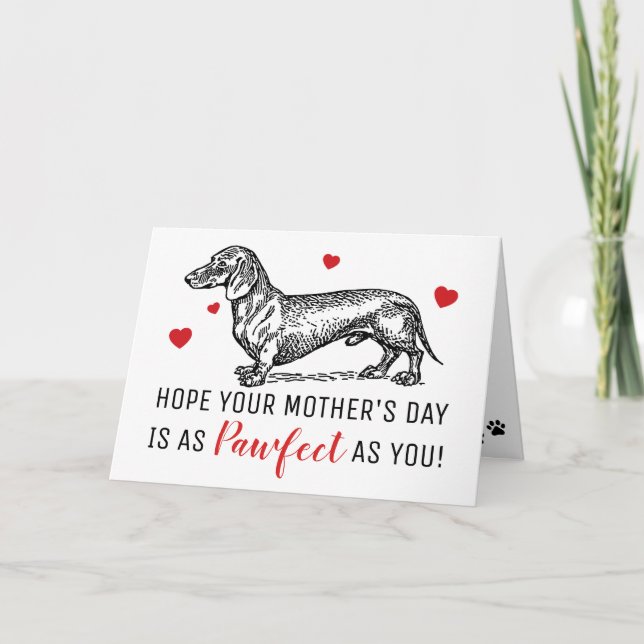 Cute Mother's Day From the Dog | Dachshund Card (Front)