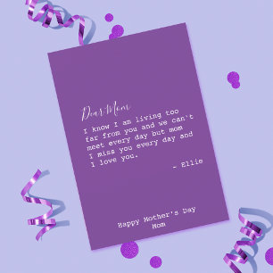 Cute Mothers day missing her Card