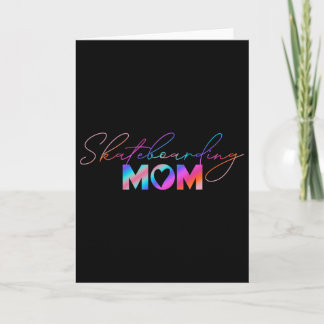Cute Mother's Day Rainbow Skateboarding Mom  Card