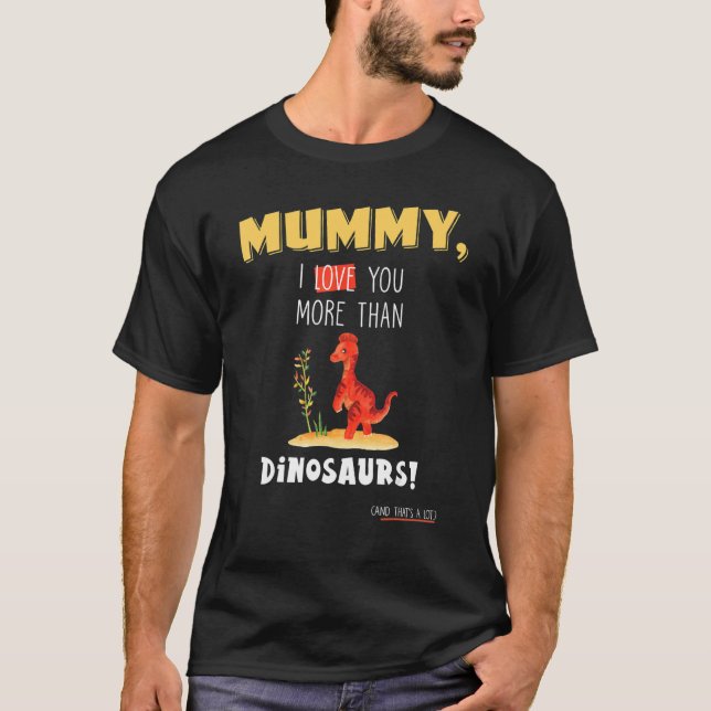 Cute Motheru2019s Day Dinosaur   From Son And Daug T-Shirt (Front)