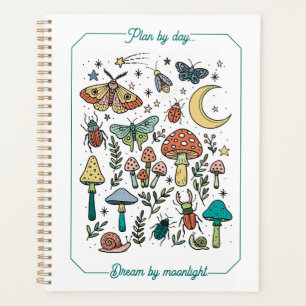 Cute Moths, Mushrooms, and Bugs  Planner