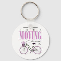 Cute Motivational Keep Moving Forward with Bicycle