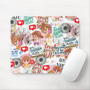 Cute Motivational – Positive Quote Kawaii Mouse Pad