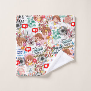 Cute Motivational – Positive Quote Kawaii Wash Cloth