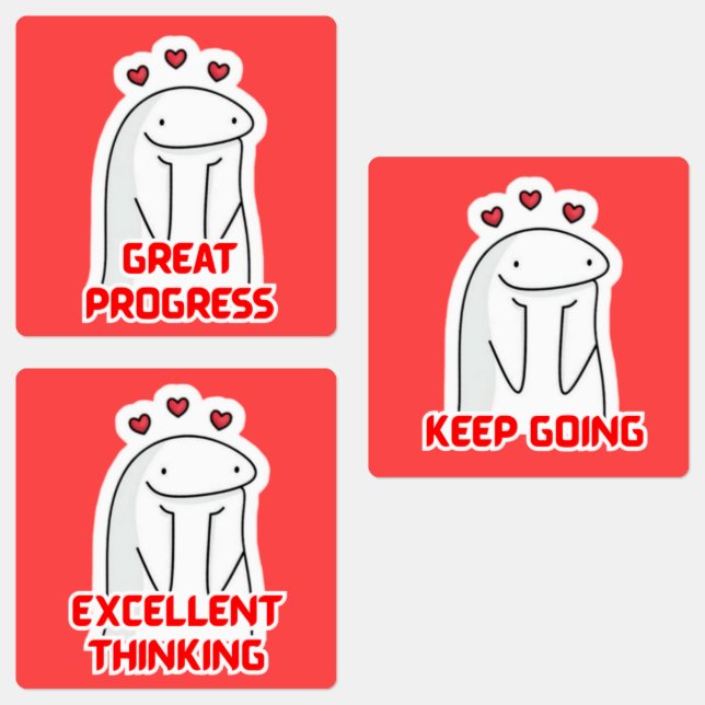 Cute Motivational Stickers for Students (Group)