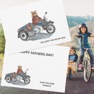 Cute Motorcycle with Sidecar Bears Father's Day 
