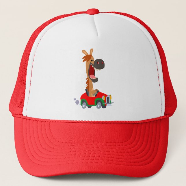 Cute Motorised Cartoon Horse Hat (Front)
