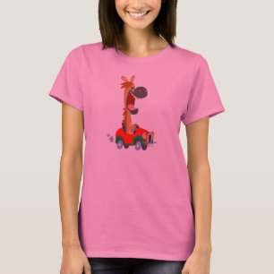 Cute Motorised Cartoon Horse Women T-Shirt