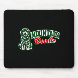 Cute Mountain Doodle Vintage Retro Outdoor Hiking Mouse Pad