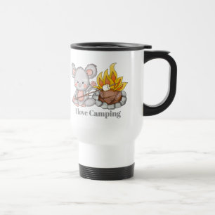 Cute mouse add message camping hiking travel mug