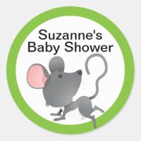 Cute Mouse Baby Shower in Blue