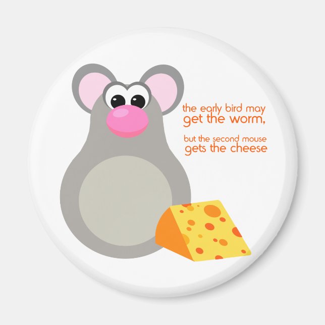 Cute Mouse Cartoon Magnet (Front)