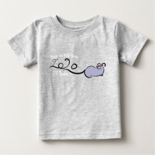 Cute Mouse Cartoon Rat New Year 2020 Name Baby T-Shirt