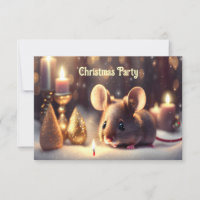 Cute mouse celebrates Christmas  - Christmas Party