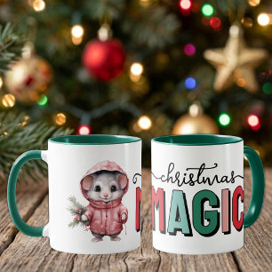 Cute mouse christmas magic mug