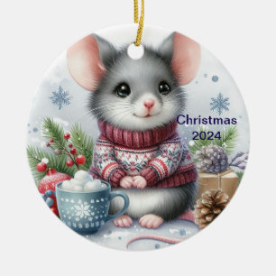 Cute Mouse Christmas Ornament