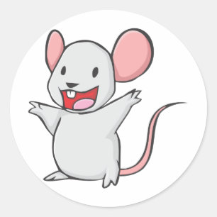 Cute Mouse Classic Round Sticker