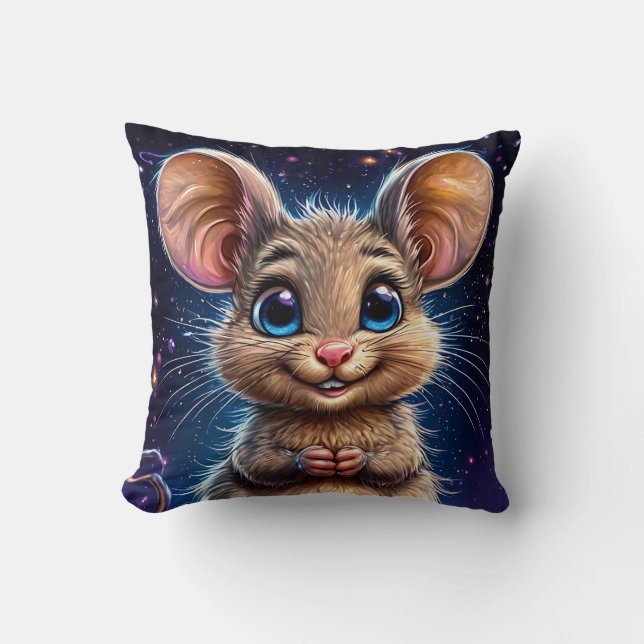 🐭 Cute Mouse Cosy Room Decor Gift ✨ Cushion (Front)